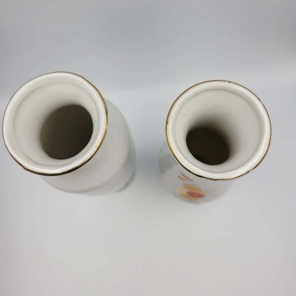 Vintage Ceramic Floral Bud Vases - Set of 2 - Picture 2 of 5